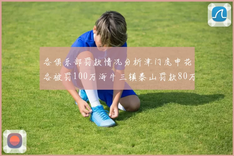 各俱乐部罚款情况分析津门虎申花各被罚100万海牛三镇泰山罚款80万